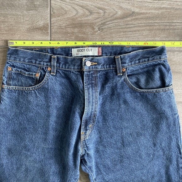 Levis 517 Mens Size 38 Jeans Classic Bootcut Blue Denim Dark Wash Red Tab 38x30 - Picture 4 of 9